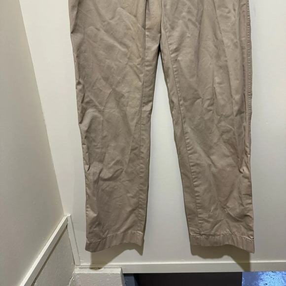 Men’s L.L Bean Vintage Khaki Natural Fit Straight Leg Office  Pants Size: 31x36 - Picture 4 of 16
